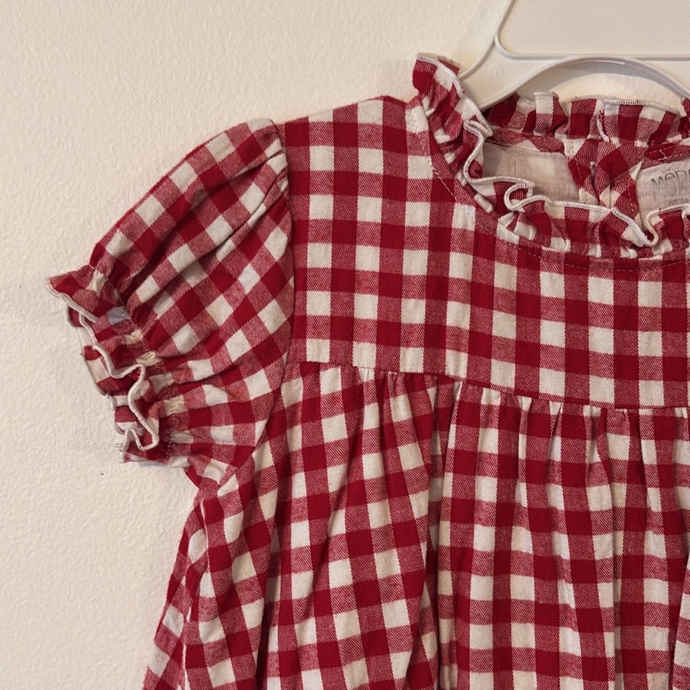 Merce and Me Red and White Plaid Gingham Patriotic Casual Dress size 6 - Picture 2 of 5